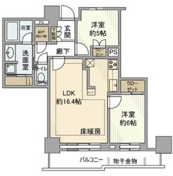 プラウドタワー稲毛の物件間取画像